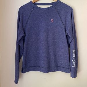 Blue Soft Jersey Cut Out Pull Over Sweater